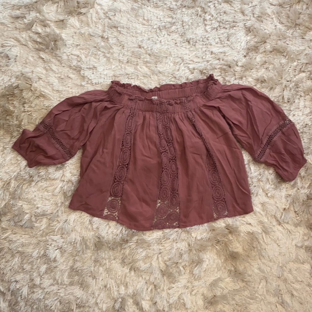 American Eagle Off Shoulder Boho Top